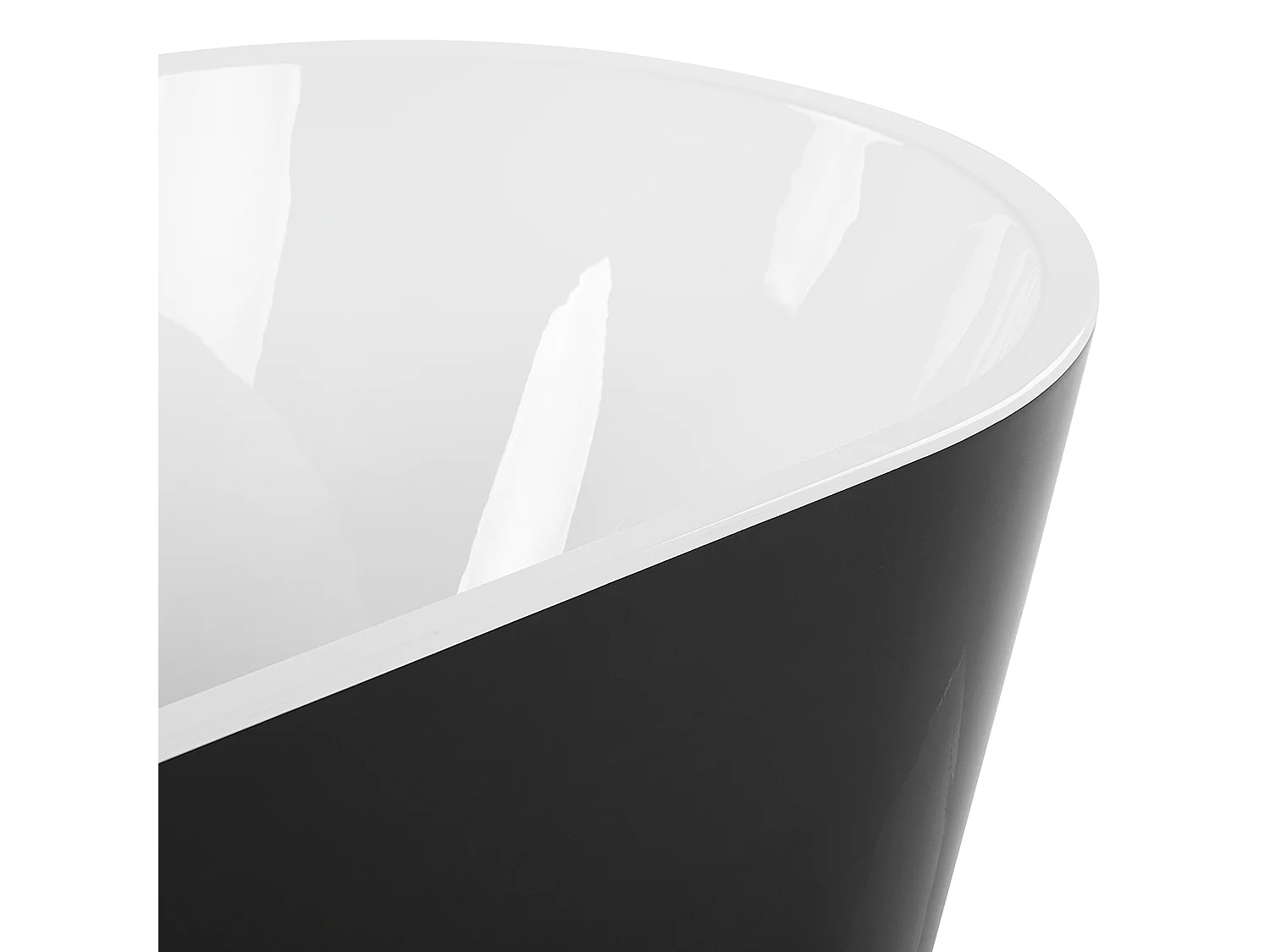 Baignoire îlot HAVANA 160 x 80 cm Noir/blanc