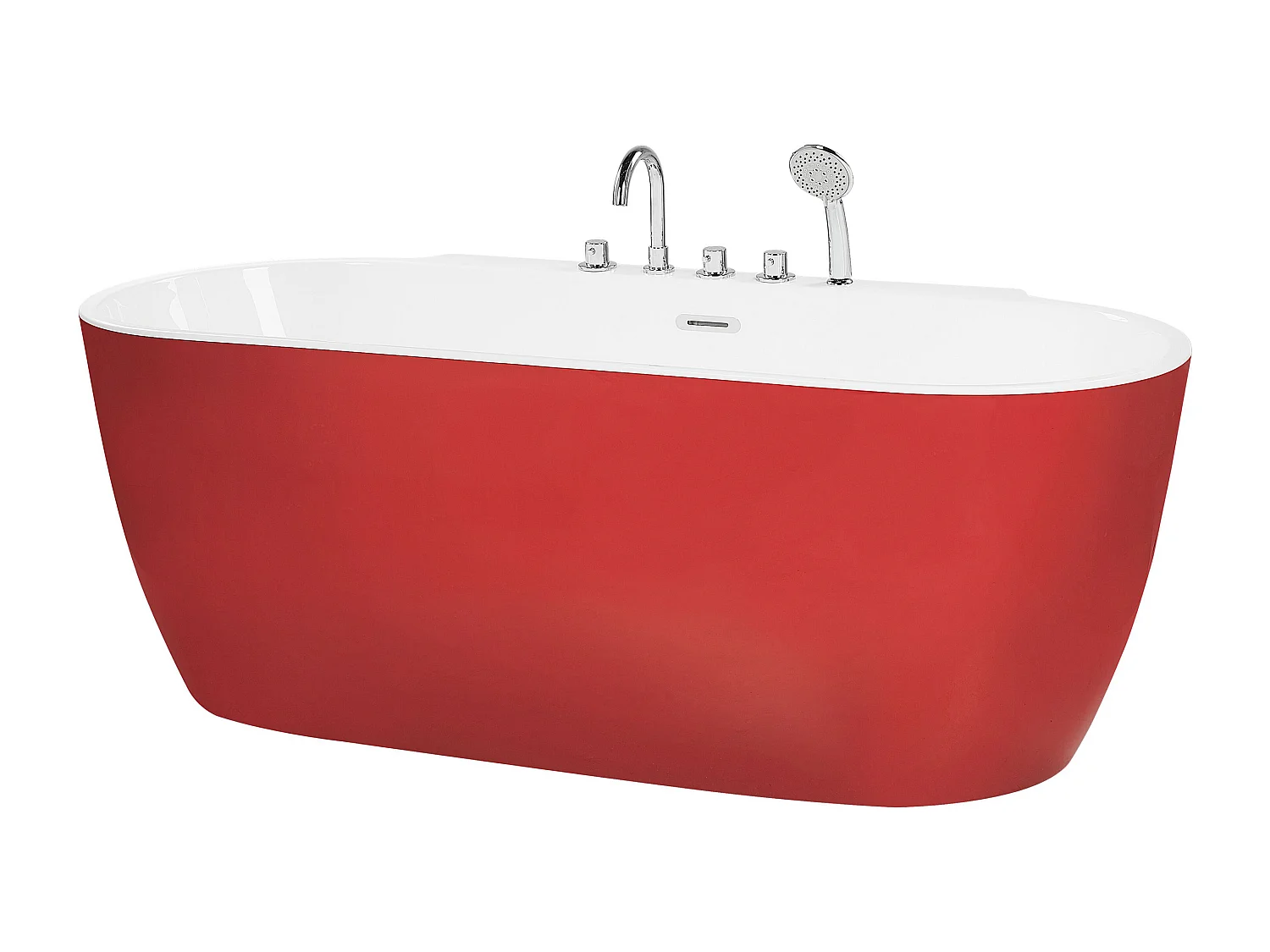 Vrijstaand bad ROTSO 170 x 80 cm Rood