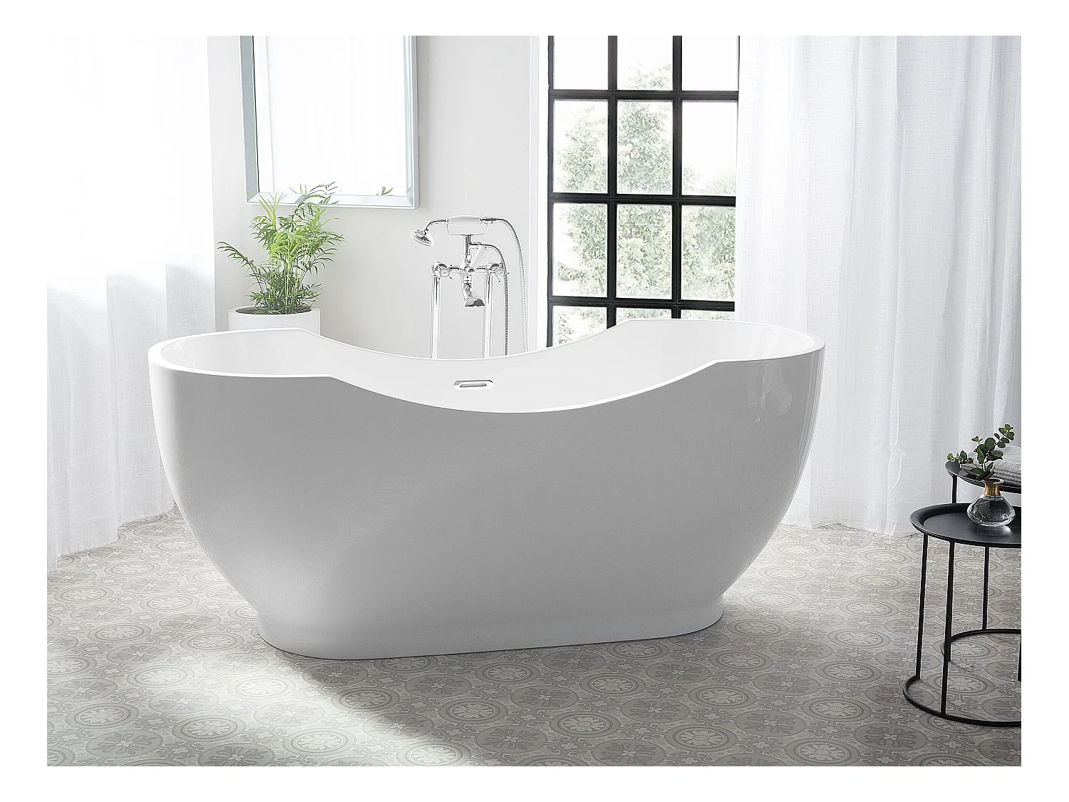 Baignoire îlot BAYLEY 170 x 77 cm Blanc