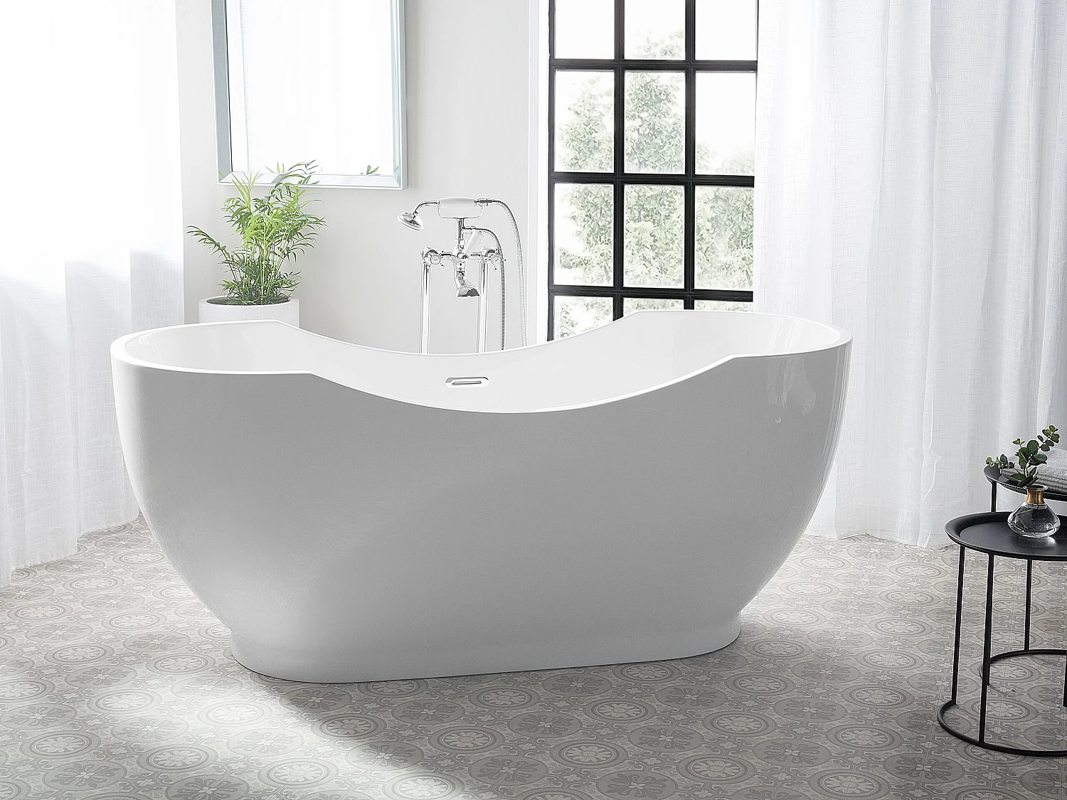 Baignoire îlot BAYLEY 170 x 77 cm Blanc