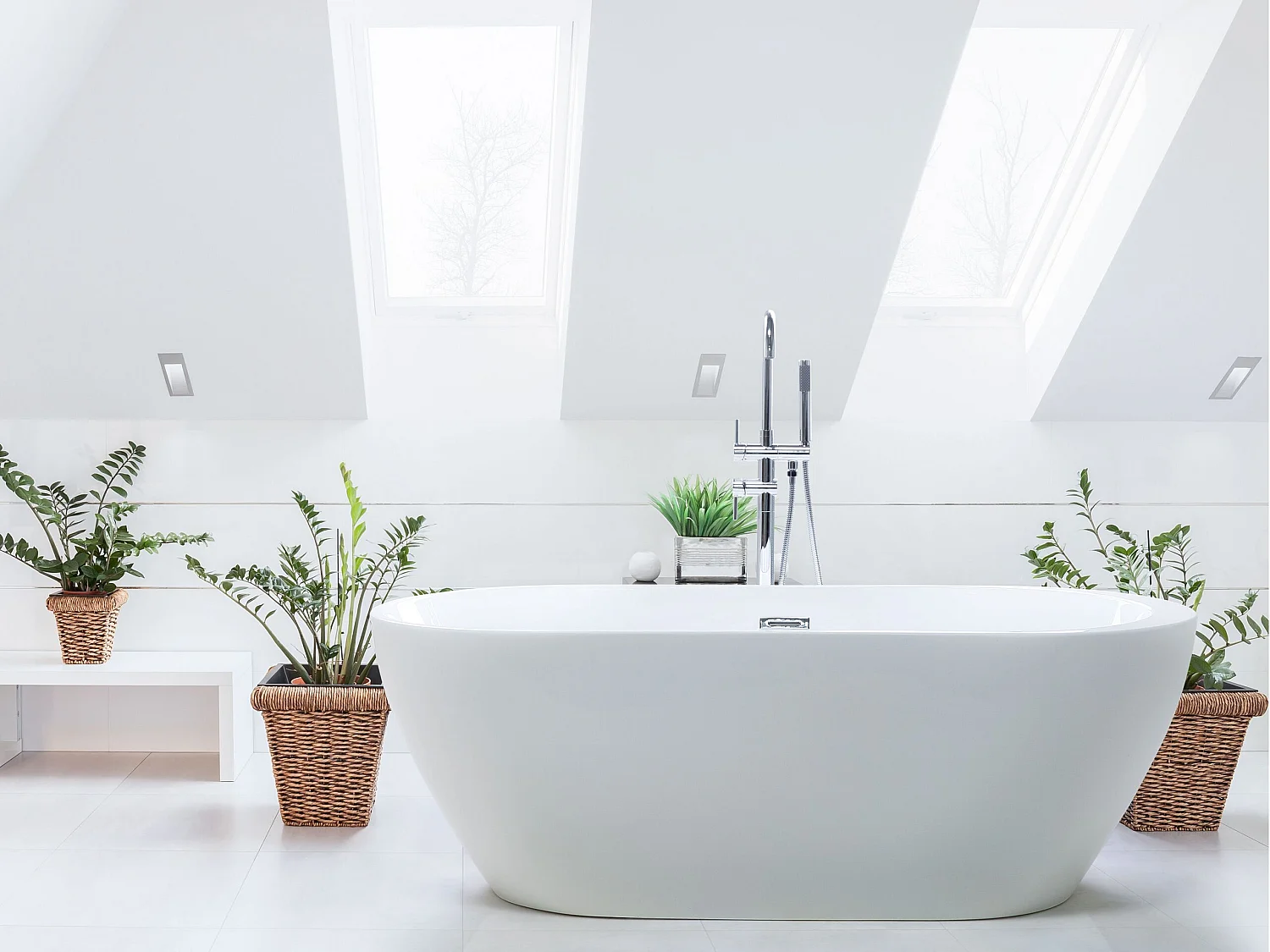 Baignoire îlot NEVIS 160 x 75 cm Blanc