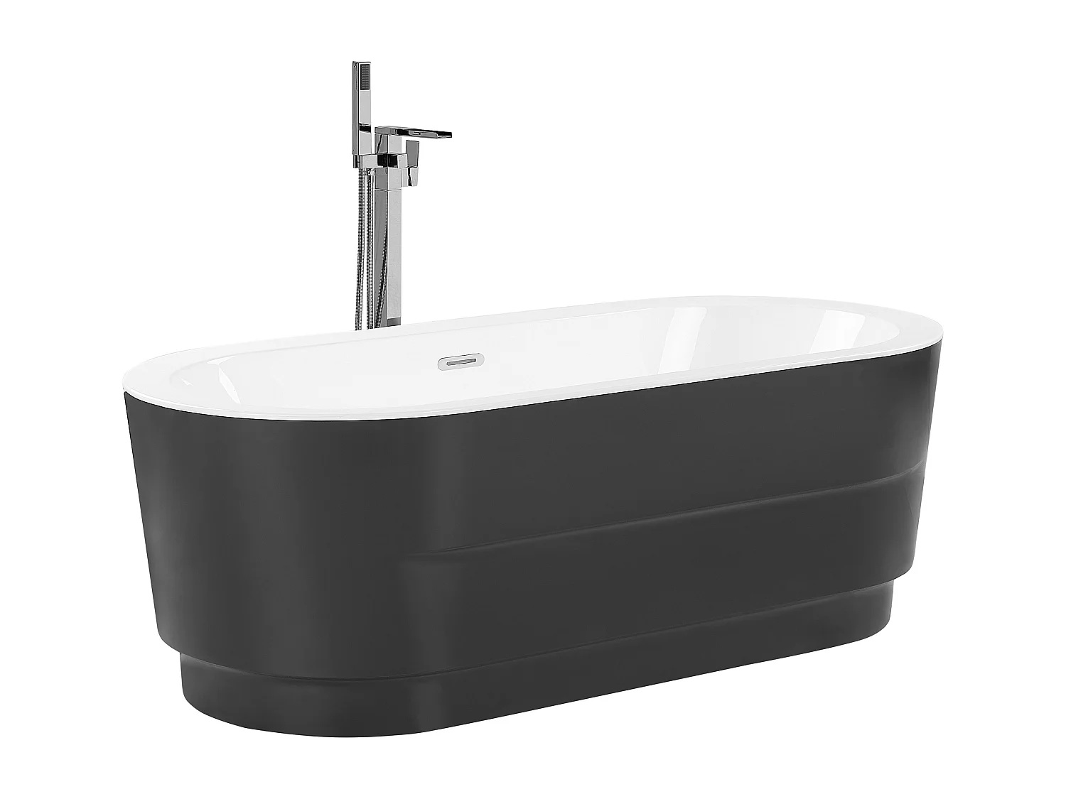 Vasca da bagno freestanding EMPRESA 170 x 80 cm Nero