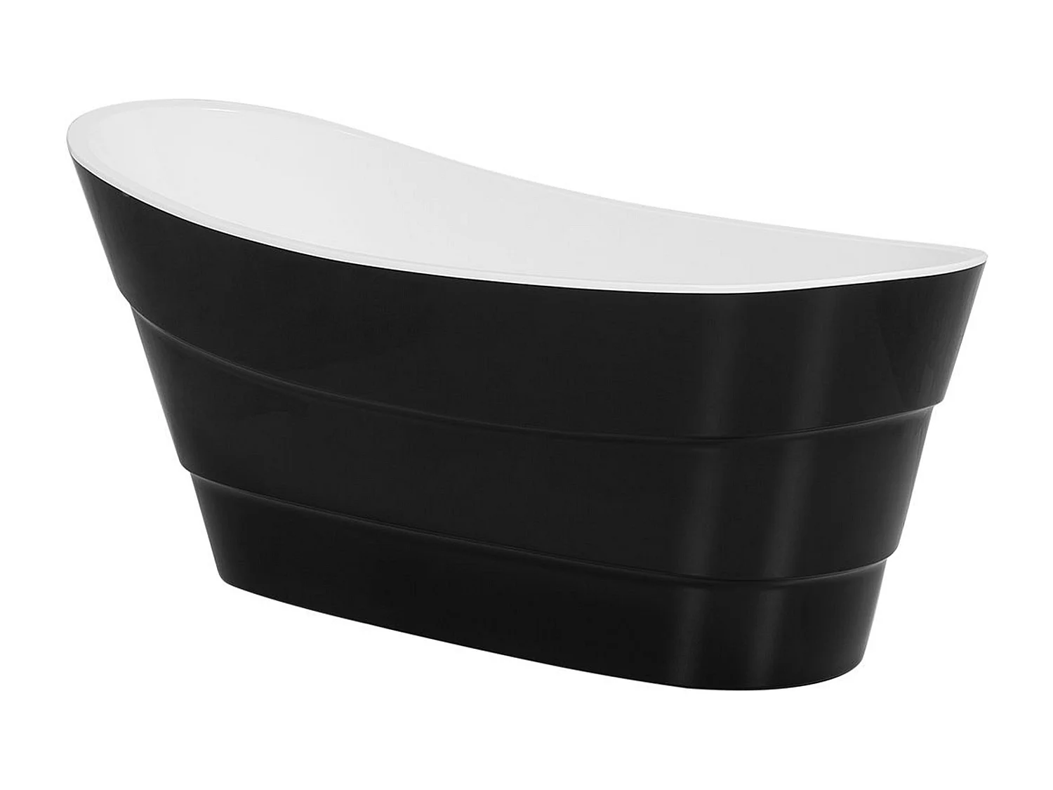 Bañera independiente BUENAVISTA 170 x 73 cm Negro