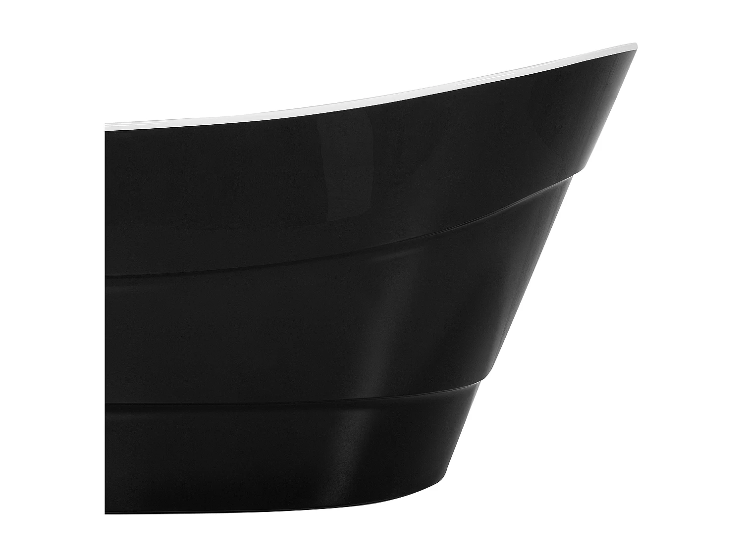 Bañera independiente BUENAVISTA 170 x 73 cm Negro