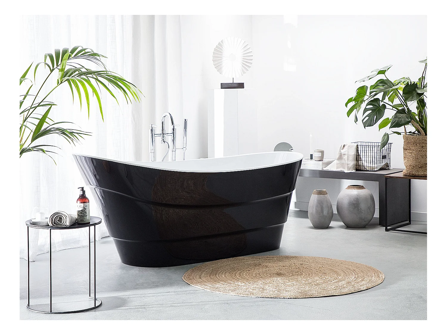 Baignoire îlot BUENAVISTA 170 x 73 cm Noir