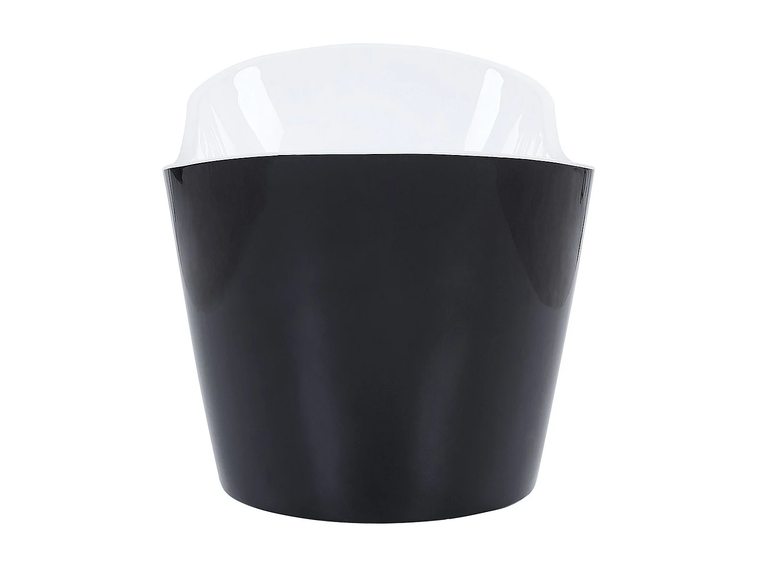 Edle Acryl Badewanne oval freistehend schwarz mit Überlauf 150 x 75 cm Antiqua