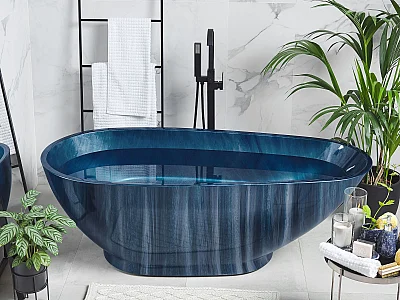 Baignoire îlot RIOJA 170 x 80 cm Bleu marine