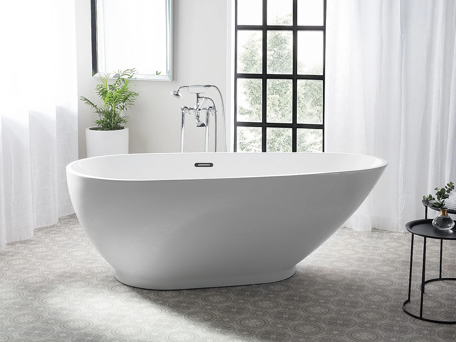 Vasca da bagno freestanding GUIANA 173 x 82 cm Bianco