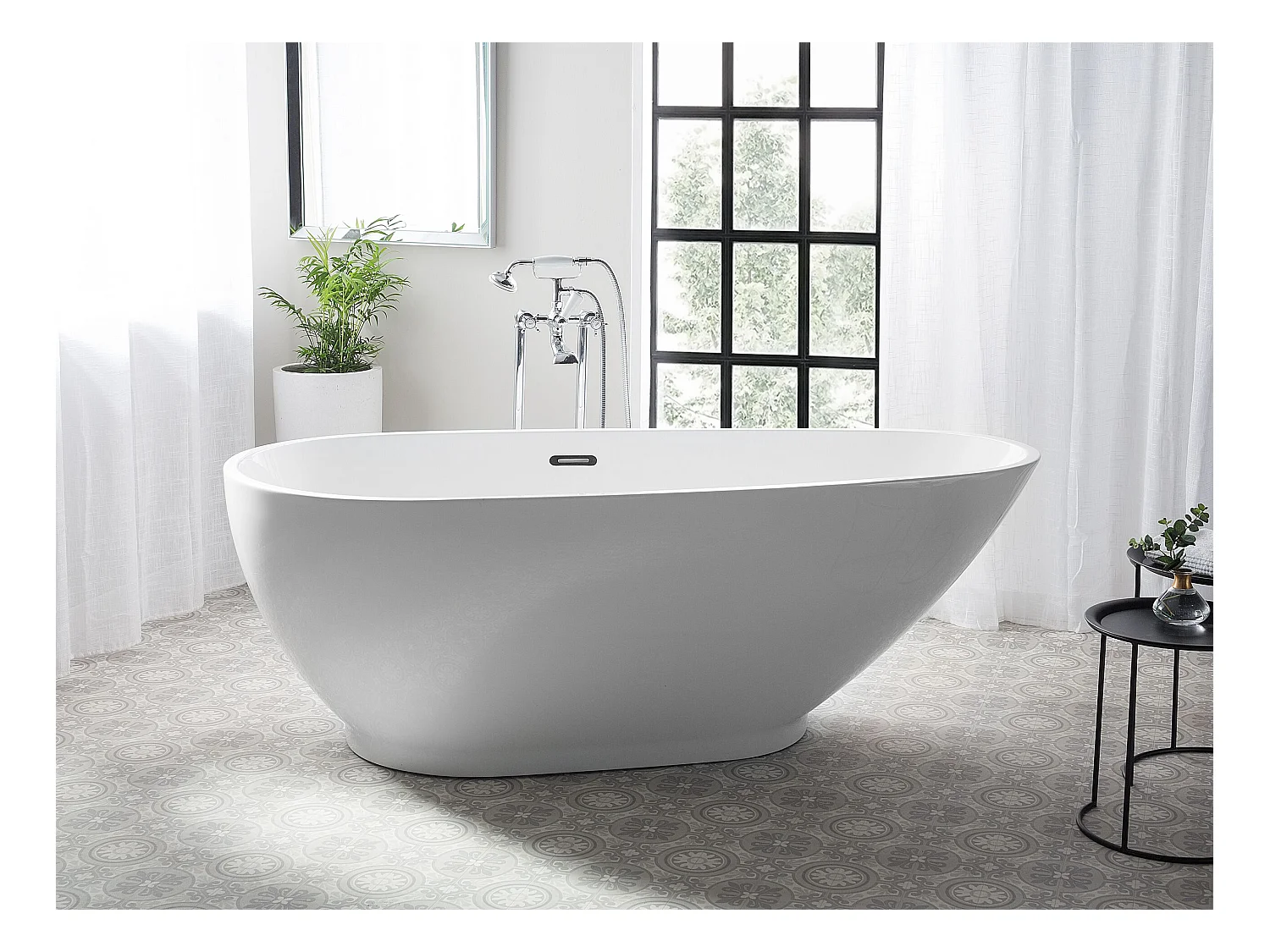 Baignoire îlot GUIANA 173 x 82 cm Blanc