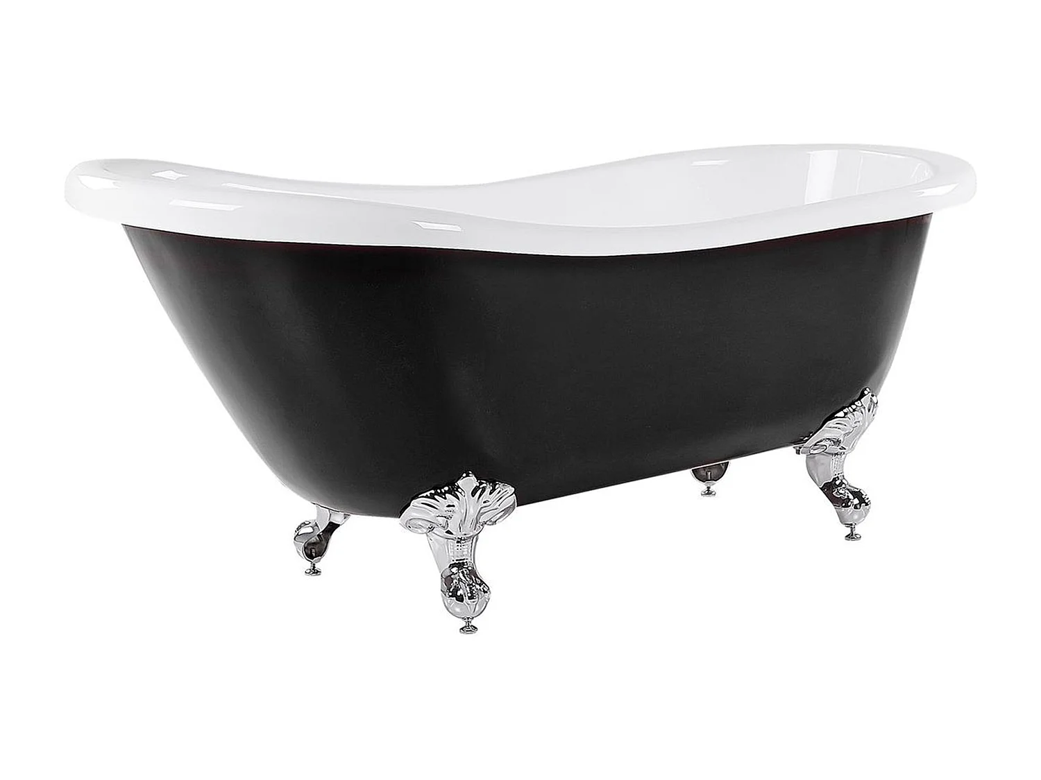 Banheira autónoma CAYMAN 1700 x 760 mm Preto/Branco