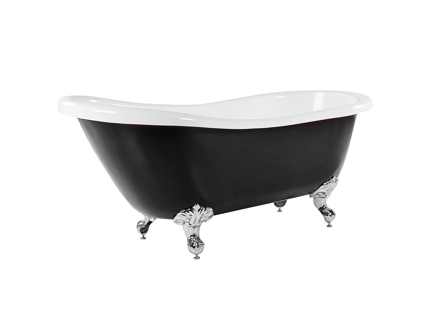Vasca da bagno freestanding CAYMAN 170 x 76 cm Nero/ Bianco