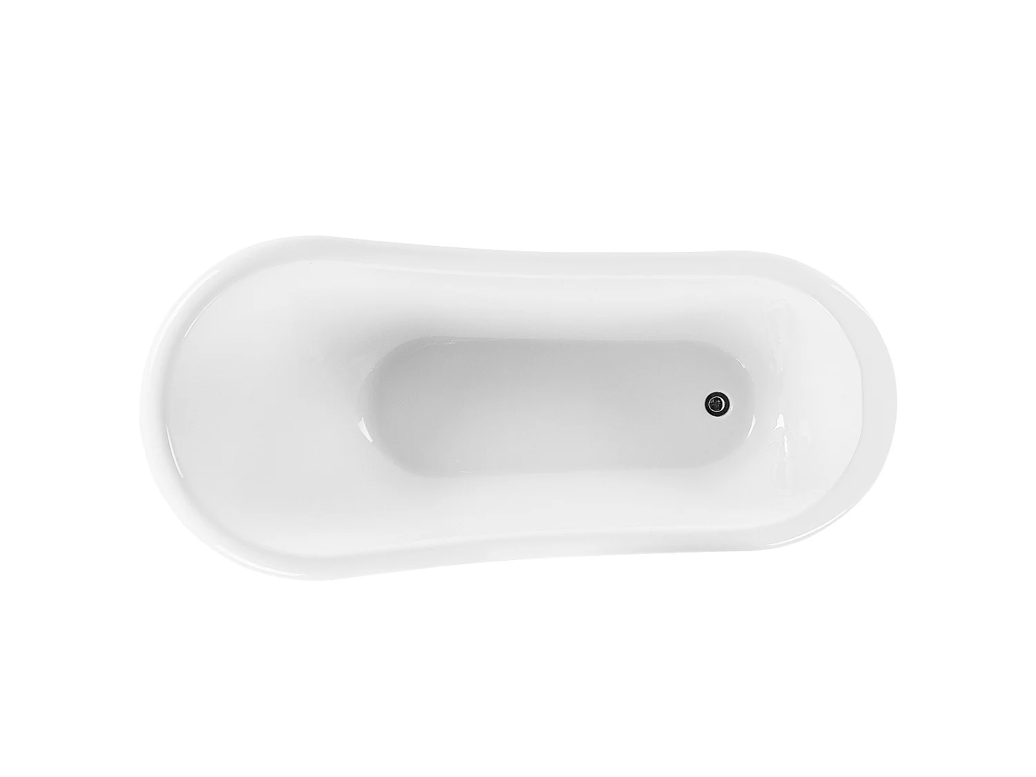 Vasca da bagno freestanding CAYMAN 170 x 76 cm Nero/ Bianco
