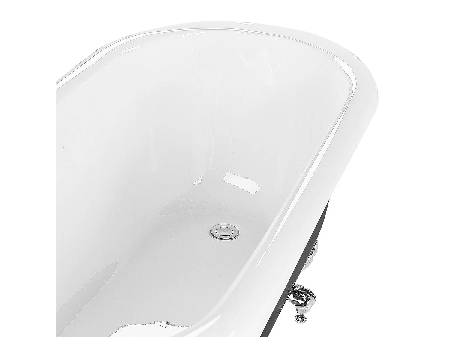 Vasca da bagno freestanding CAYMAN 170 x 76 cm Nero/ Bianco