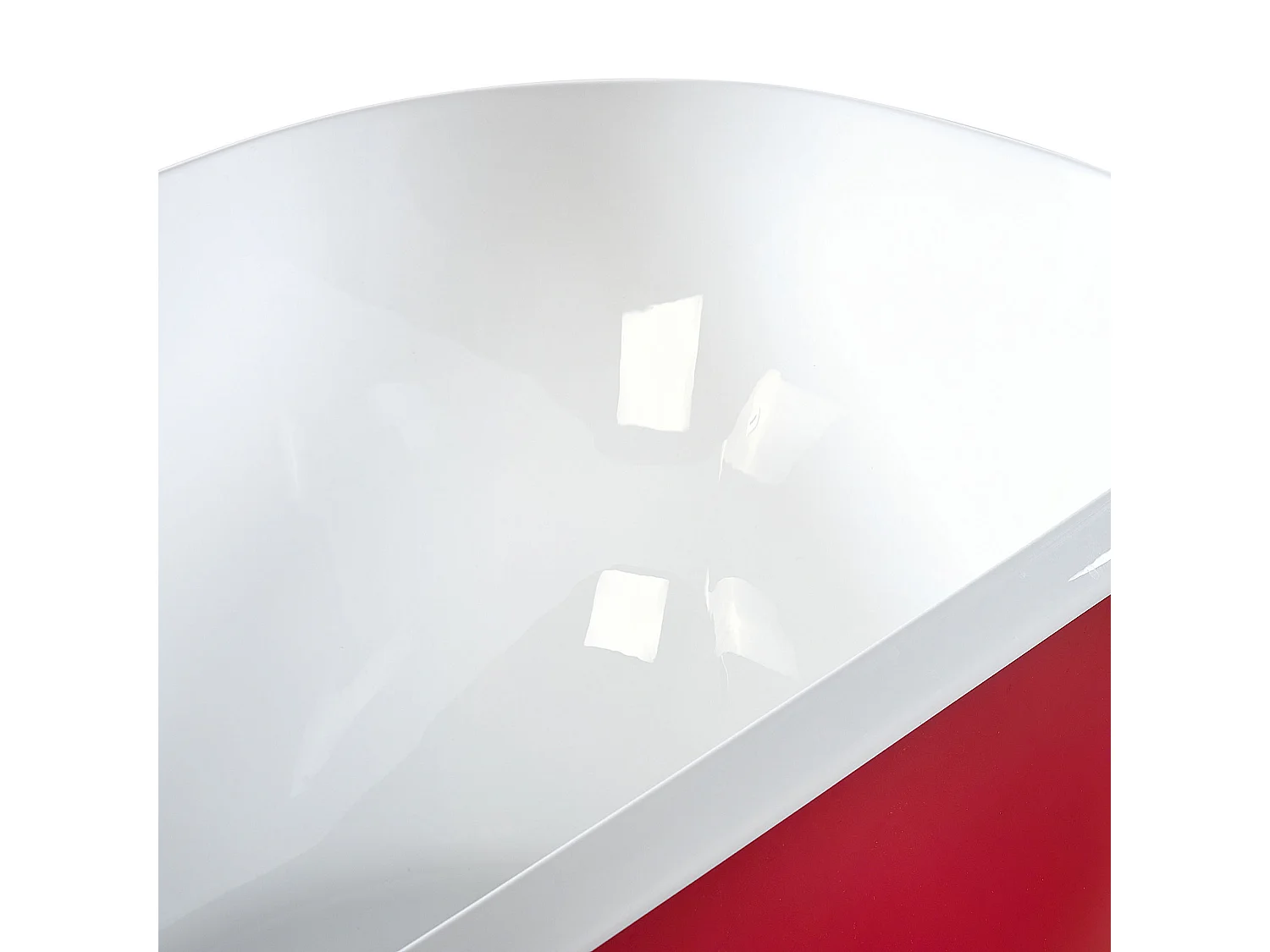 Badewanne freistehend oval rot in römischem Stil 170 x 77 cm Tesoro