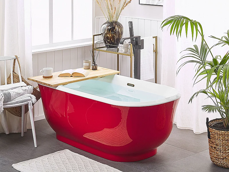 Baignoire îlot TESORO 170 x 77 cm Rouge