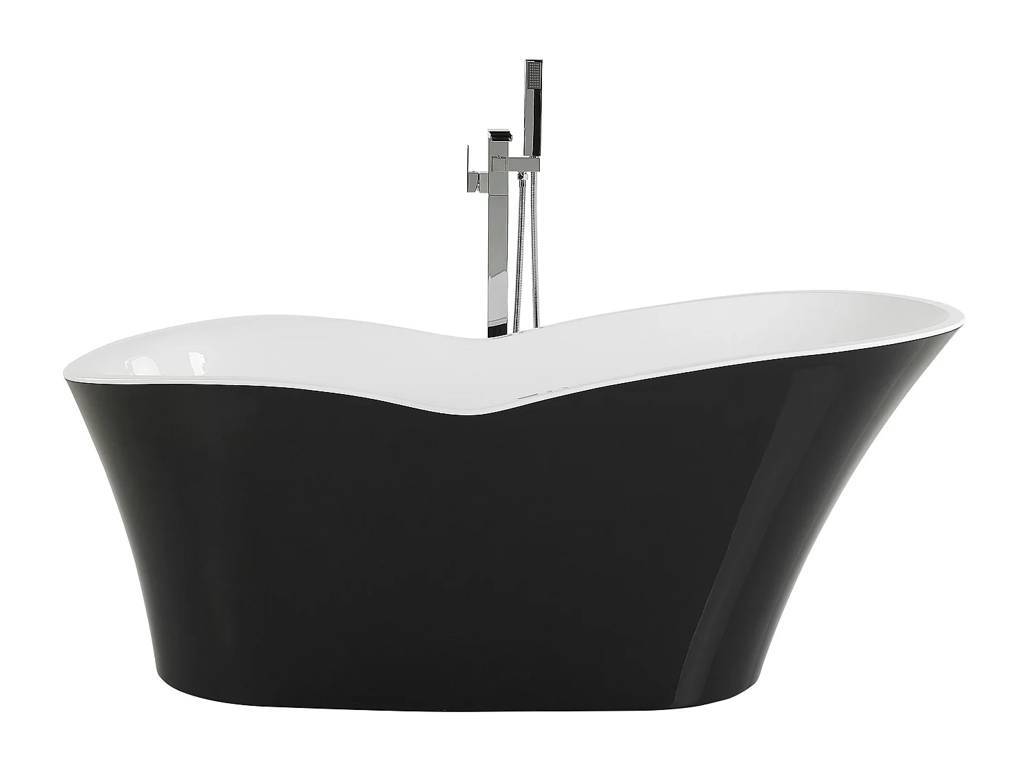 Baignoire îlot DULCINA 170 x 80 cm Noir/blanc