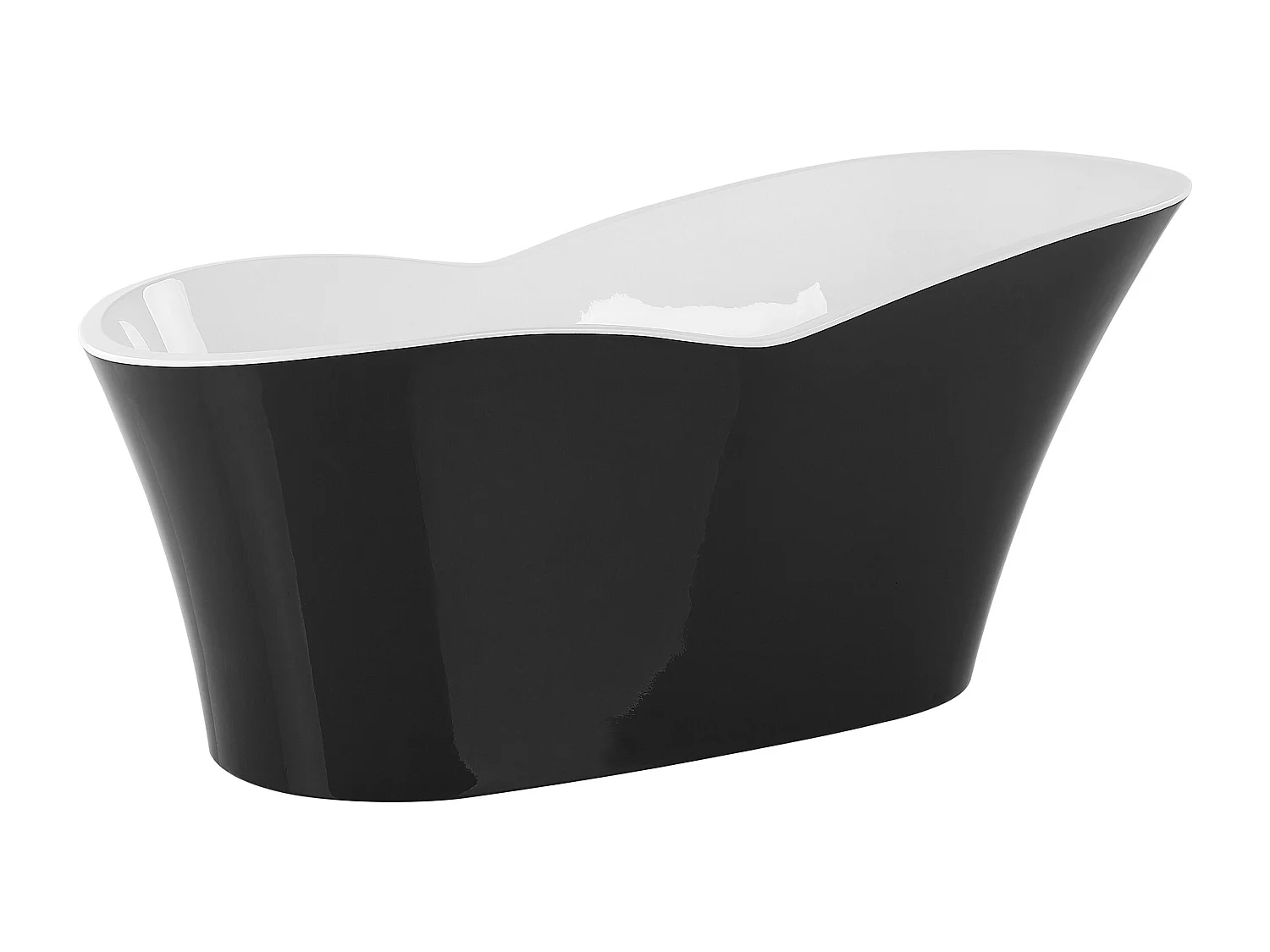 Baignoire îlot DULCINA 170 x 80 cm Noir/blanc