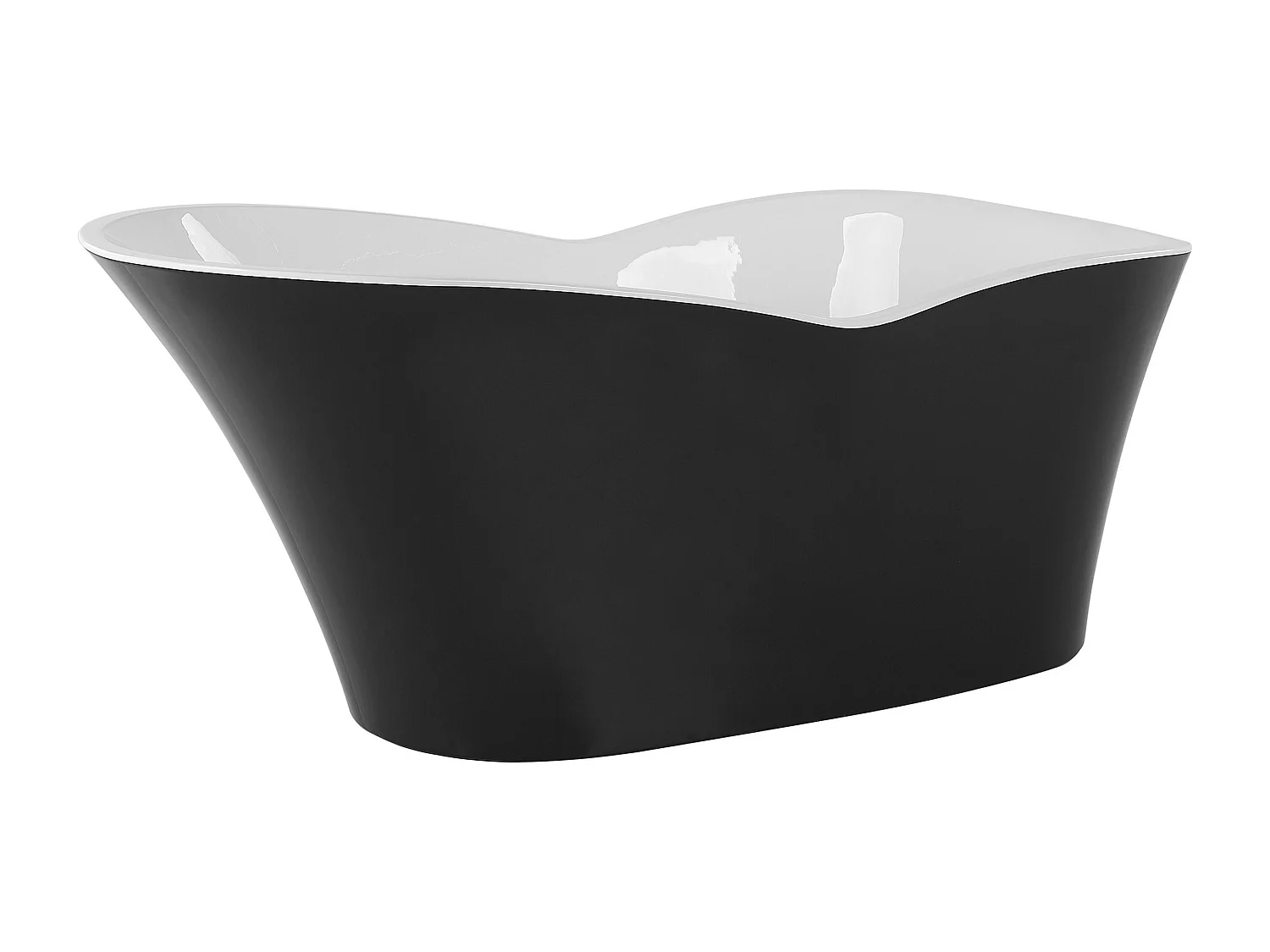 Baignoire îlot DULCINA 170 x 80 cm Noir/blanc