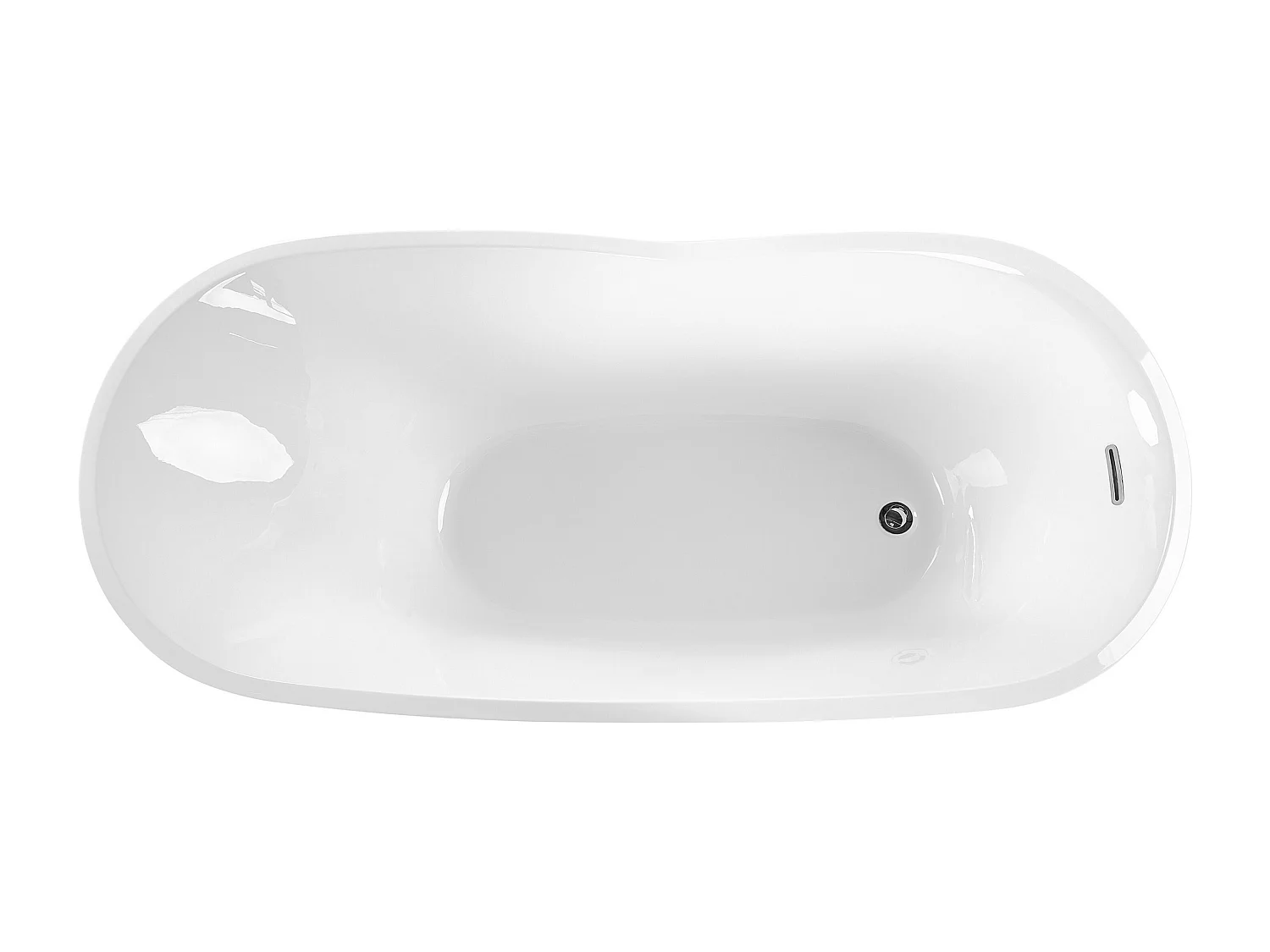 Baignoire îlot DULCINA 170 x 80 cm Noir/blanc