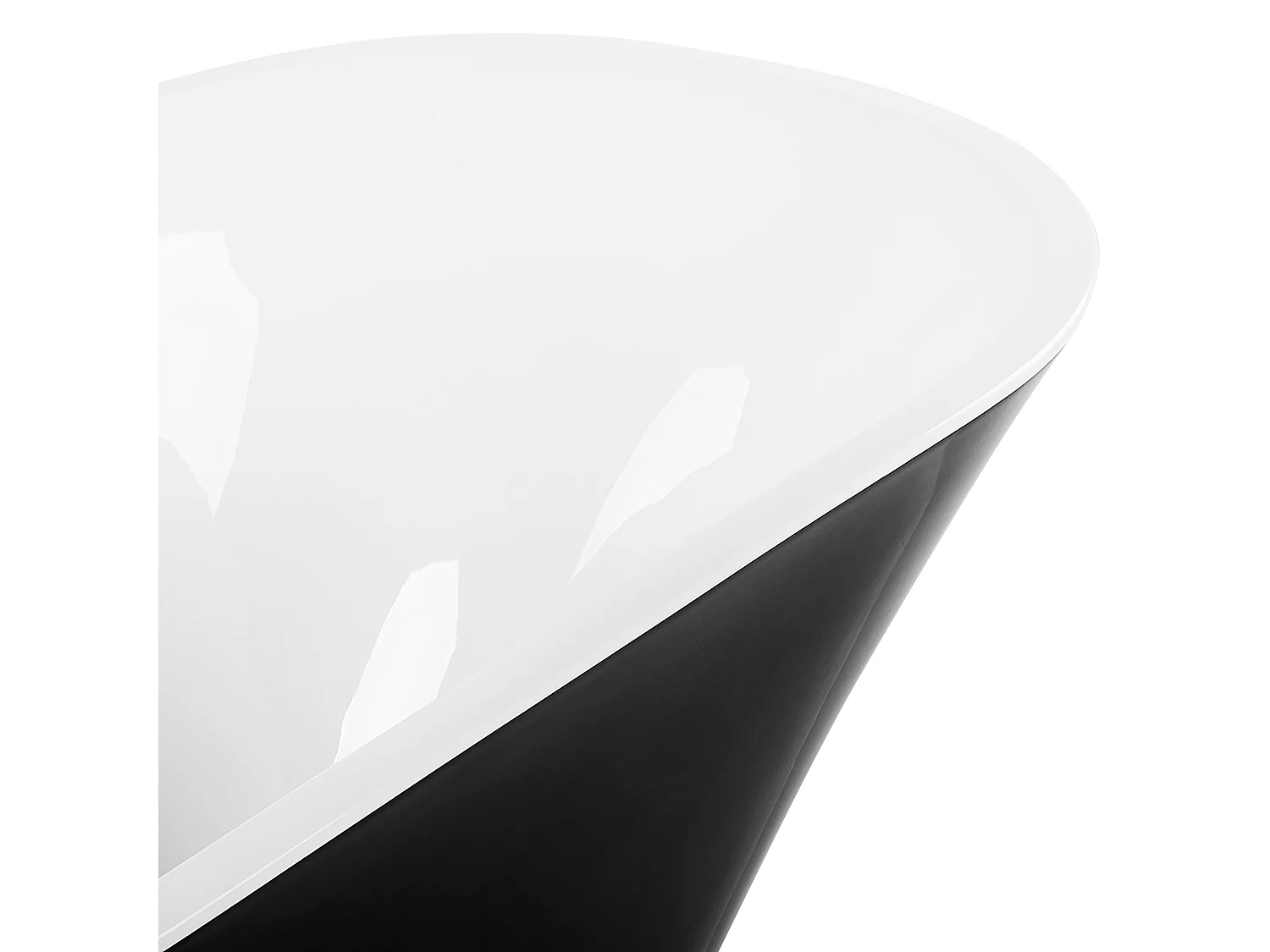 Baignoire îlot DULCINA 170 x 80 cm Noir/blanc