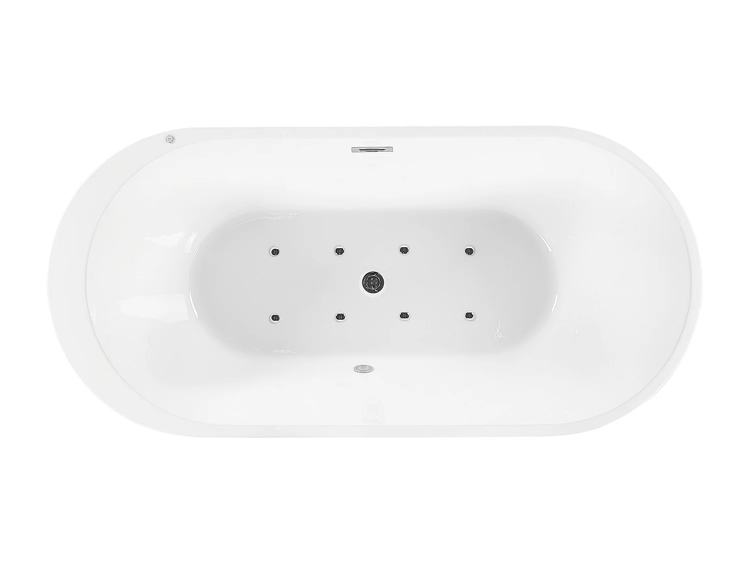 Baignoire îlot noire 170 x 80 cm avec LED NEVIS III