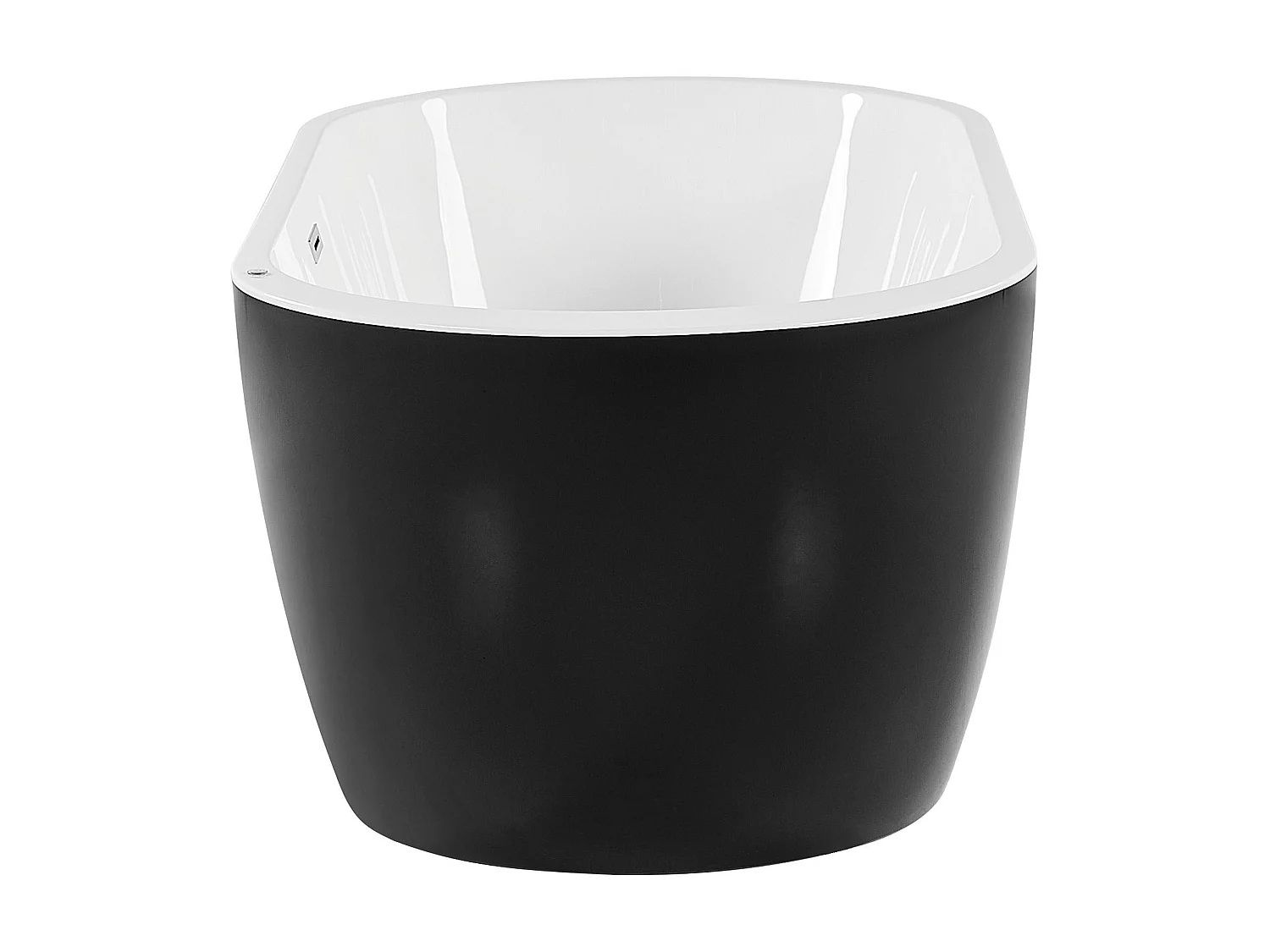 Baignoire îlot noire 170 x 80 cm avec LED NEVIS III