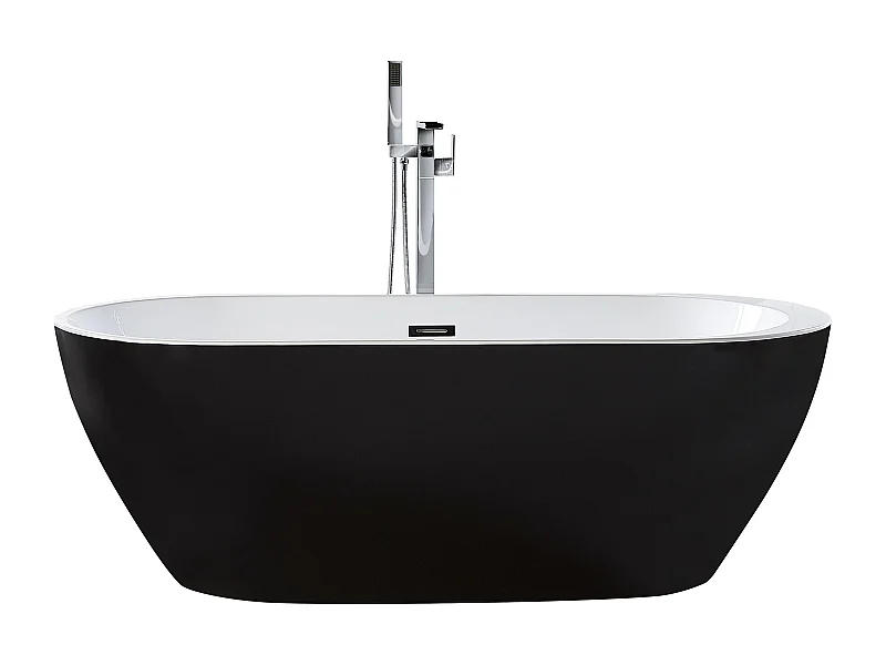 Vasca da bagno freestanding NEVIS 150 x 75 cm Nero