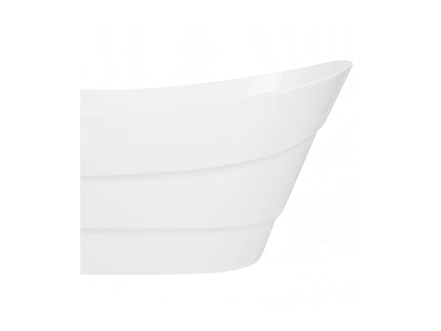 Luxus Acryl Badewanne oval freistehend weiß mit Überlauf 170 x 73 cm Buenavista
