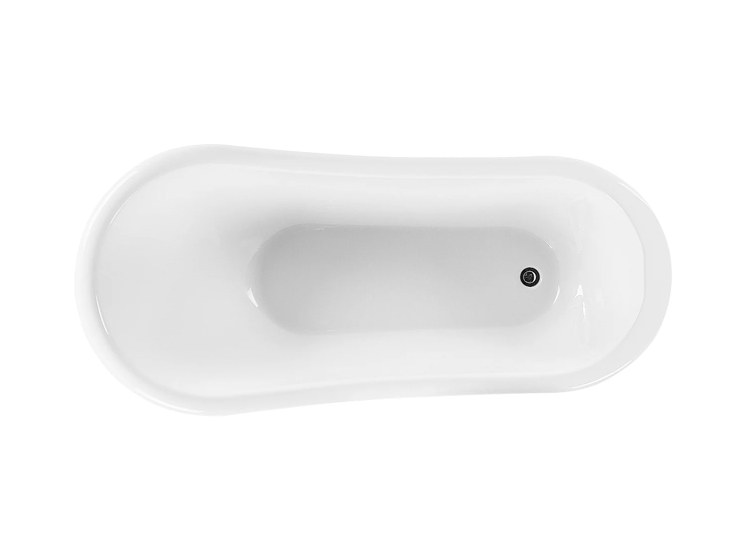 Wanna wolnostojąca CAYMAN 153 x 77 cm Czarny/ biały