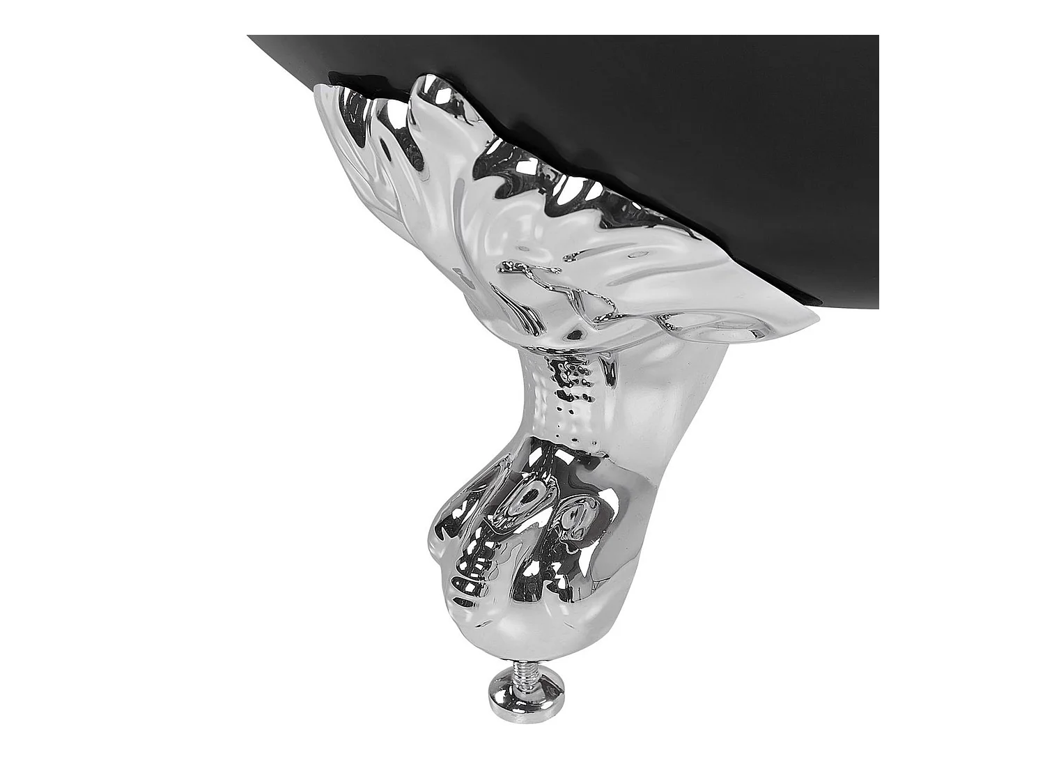 Wanna wolnostojąca CAYMAN 153 x 77 cm Czarny/ biały