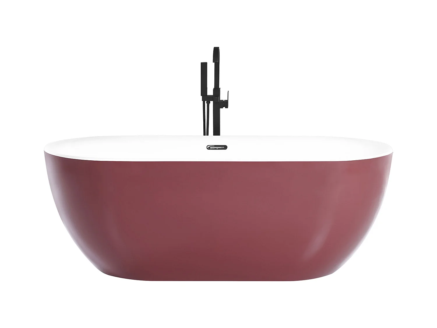 Baignoire îlot CARRERA 170 x 80 cm Rouge Bordeaux