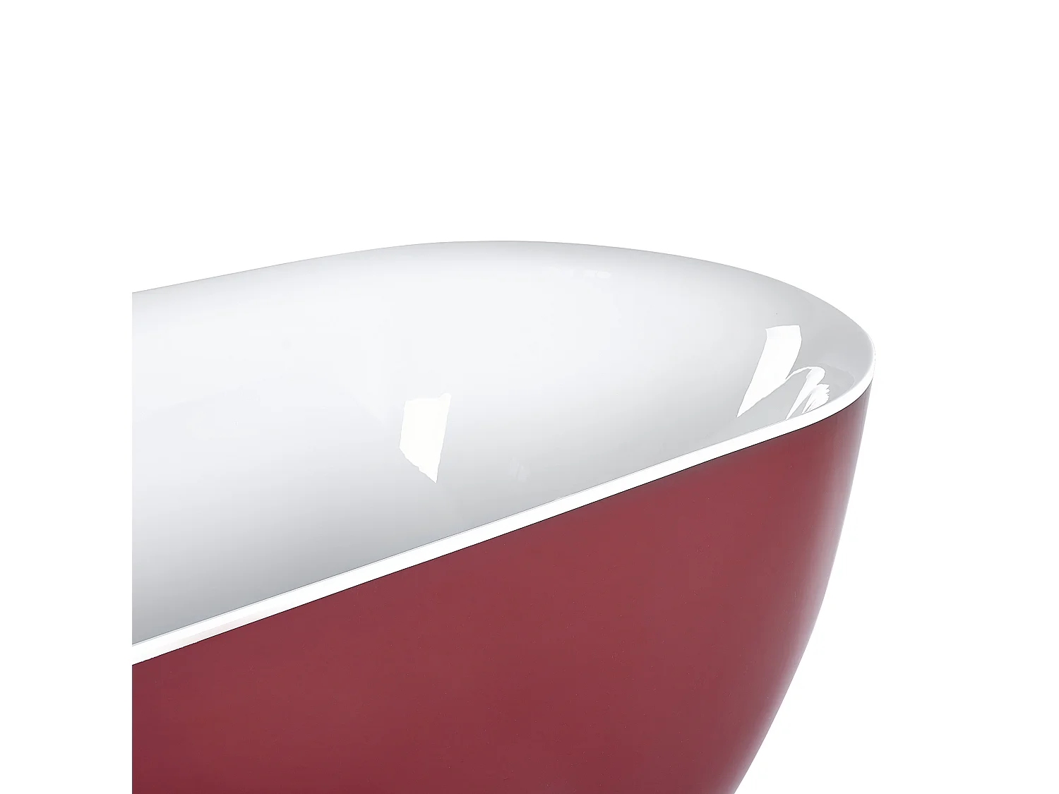 Baignoire îlot CARRERA 170 x 80 cm Rouge Bordeaux