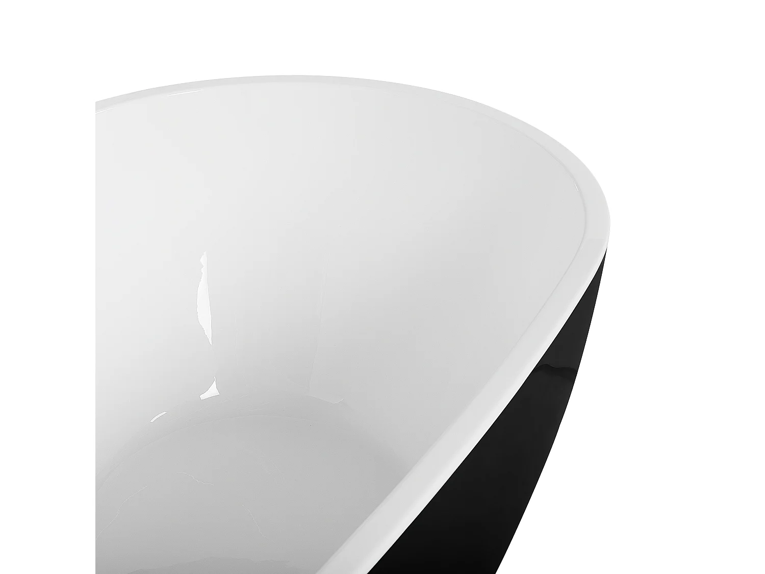 Vrijstaand bad GUIANA 173 x 82 cm Zwart/wit