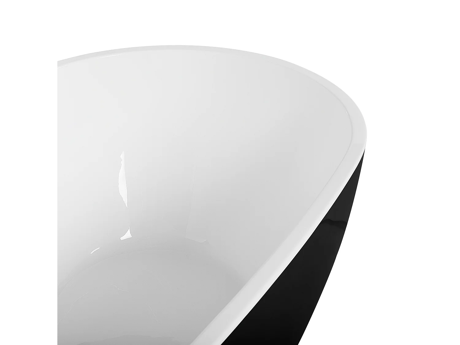 Baignoire îlot GUIANA 173 x 82 cm Noir/blanc