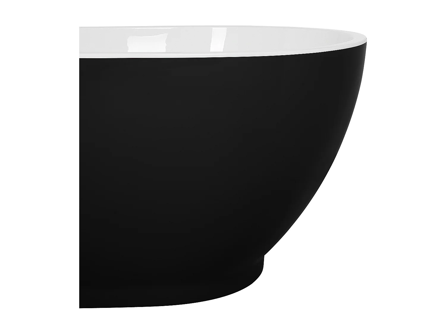 Baignoire îlot GUIANA 173 x 82 cm Noir/blanc