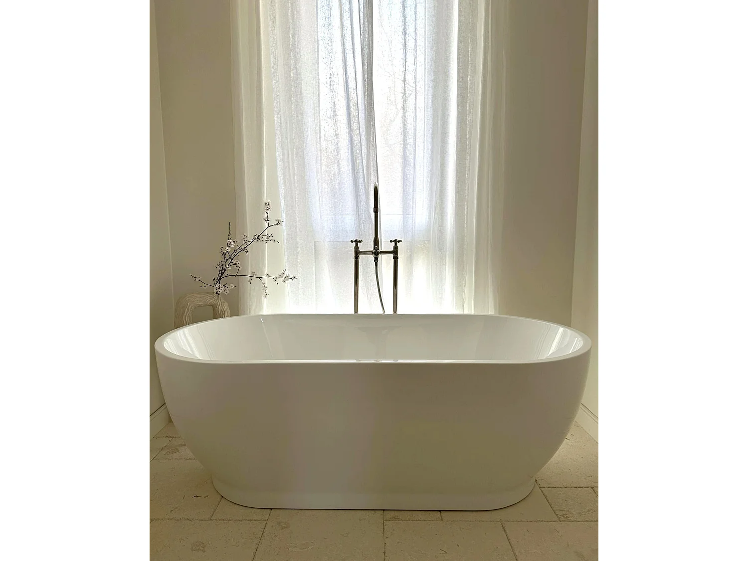 Baignoire îlot LEVERA 170 x 78 cm Blanc
