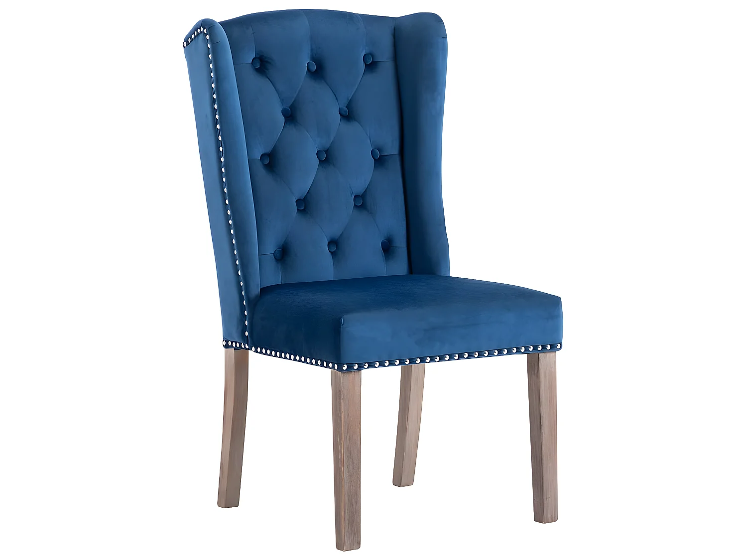 Cadeiras de jantar 4 pcs veludo azul