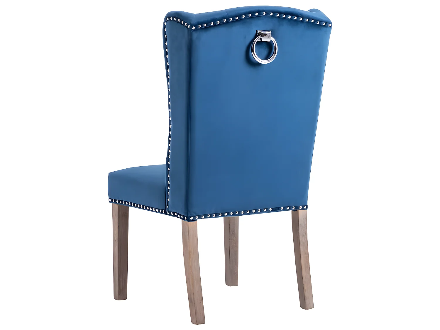 Cadeiras de jantar 4 pcs veludo azul