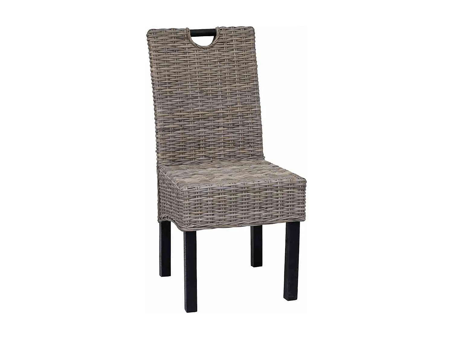 Esszimmerstuhl 4 Stk. Kubu-Rattan Mangoholz