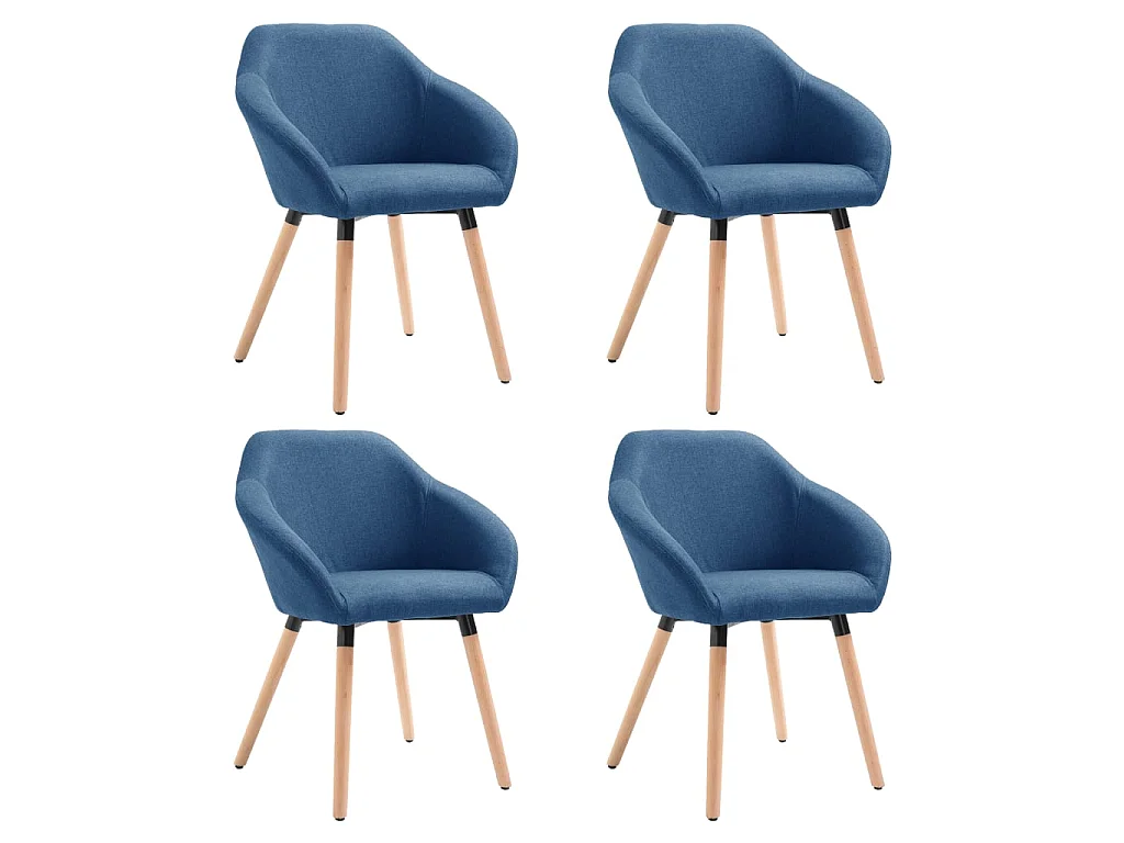 Esszimmerstühle 4 Stk. Blau Stoff