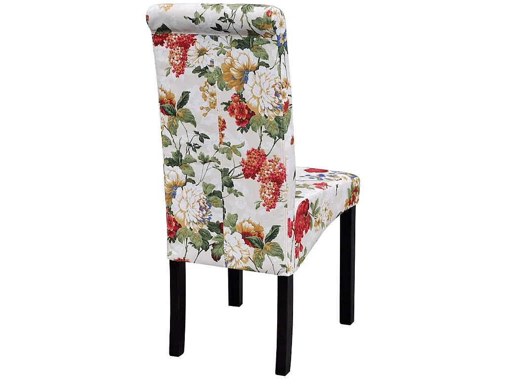 Eetkamerstoelen 6 st stof meerkleurig