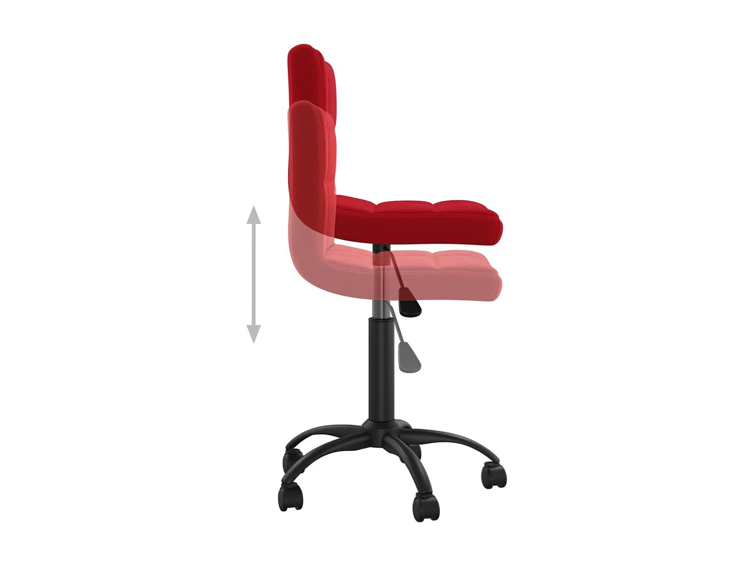 Chaise pivotante de salle à manger Rouge bordeaux Velours