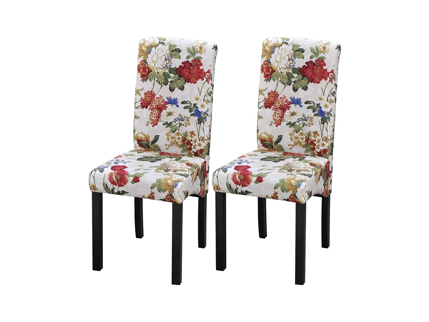 Chaises à manger lot de 2 multicolore tissu