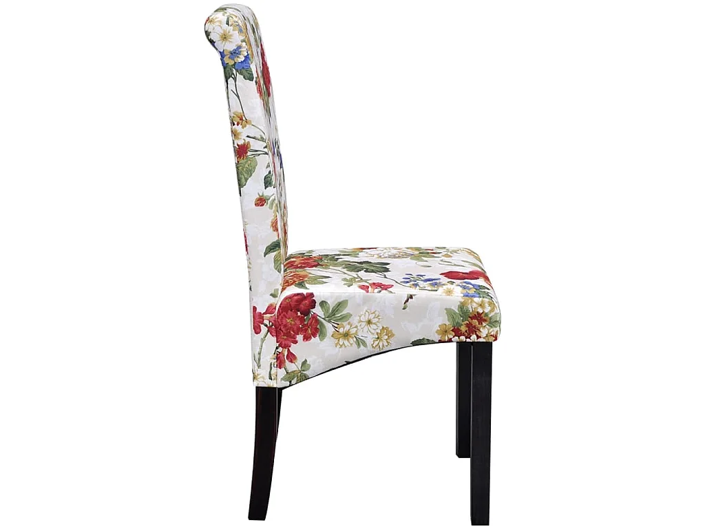 Chaises à manger lot de 2 multicolore tissu