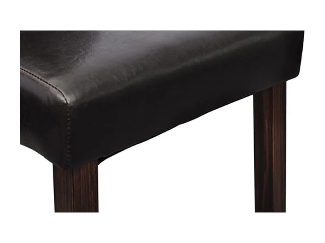 Eetkamerstoelen 4 st kunstleer bruin