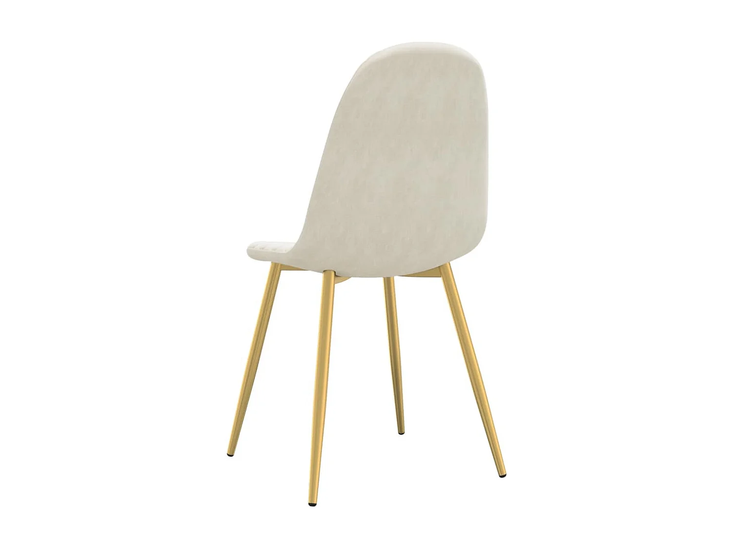 Eetkamerstoelen 2 st fluweel crèmewit