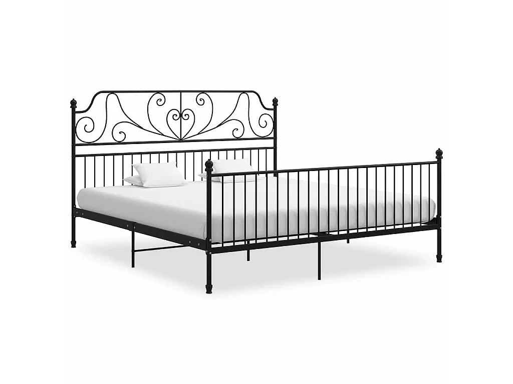 Bedframe metaal zwart 180x200 cm