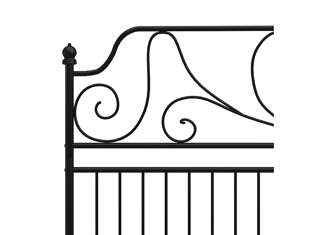 Bedframe metaal zwart 180x200 cm