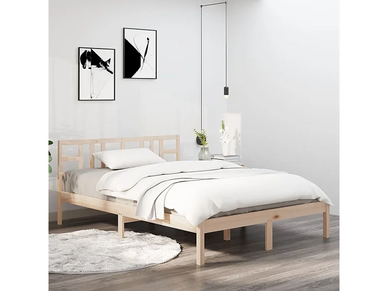 Bedframe massief hout 140x190 cm