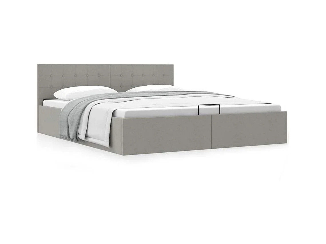 Cadre de lit à rangement hydraulique sans matelas 160x200 cm